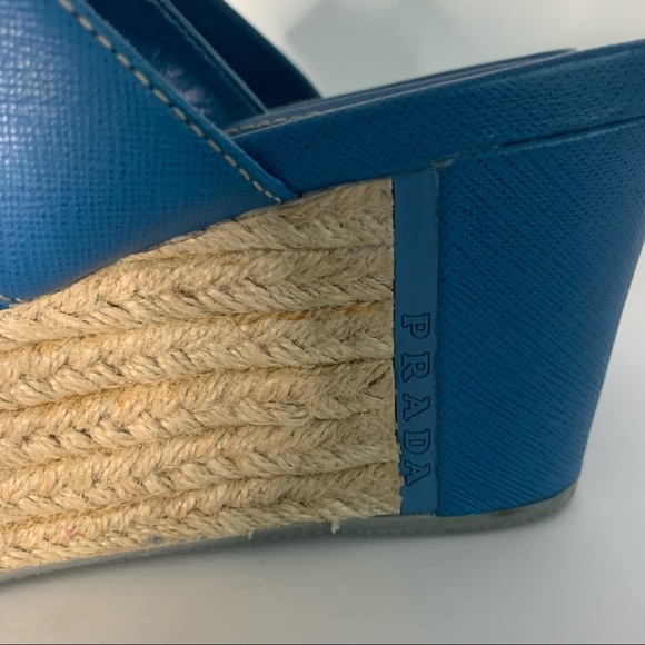 Prada | platform wedge slip on sandal - Picture 6 of 9